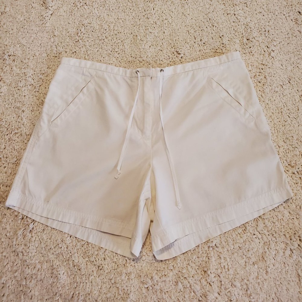 J Crew White Drawstring Shorts